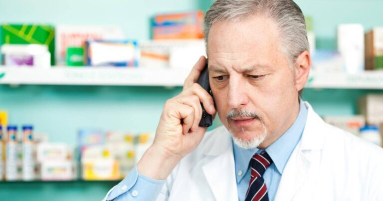 concerned pharmacy director on phone